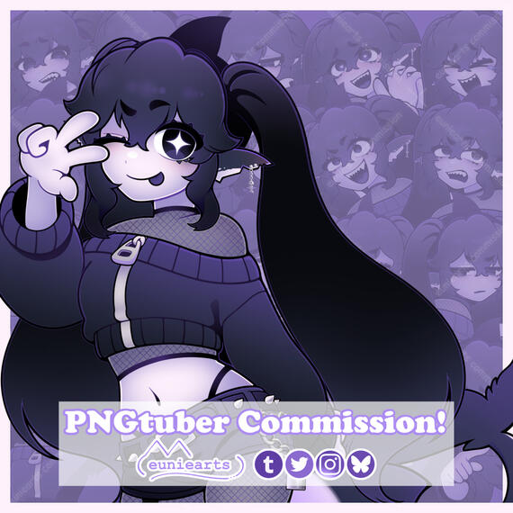 2025 : Full-color PNGtuber set (x21) for LaBeL_Azu on Twitter! OC belongs to them!